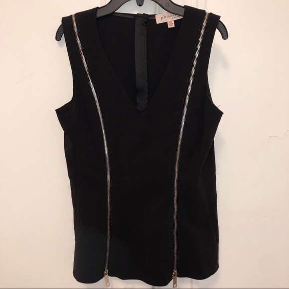 Philosophy Tops - Philosophy Republic black top with zippers